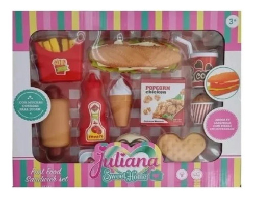 Juliana Set De Comida Fast Food Sandwich En Magimundo!!!