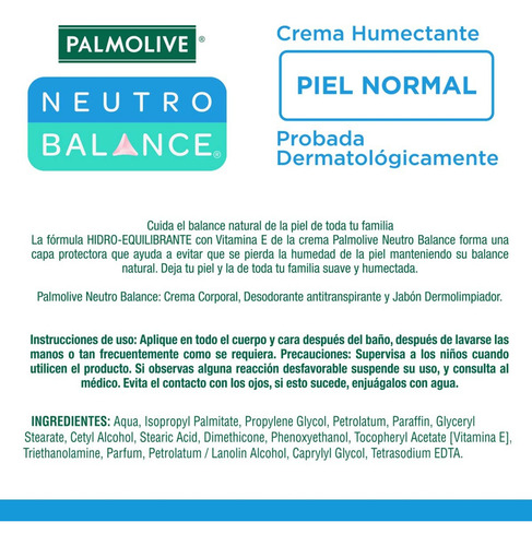 Crema Corporal Palmolive Neutro Balance Humectante De 450g