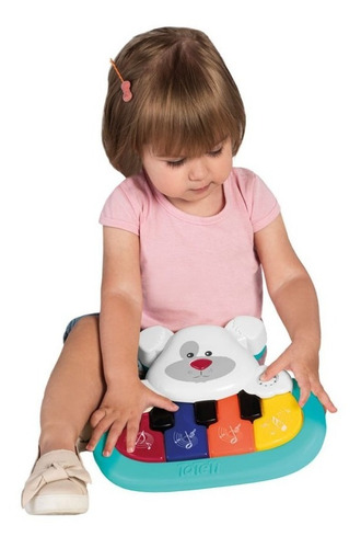 Teclado Piano Musical Pets Com Som Luz Tateti Brinquedo BebĂȘ