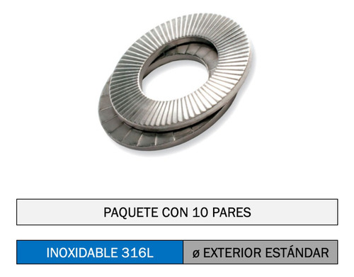 M3.5 #6 Heico Wedge Inox 316l Hls-3,5ss Nl3,5ss 10 Pares