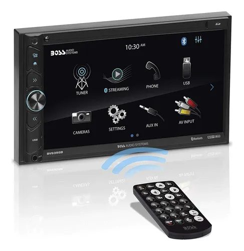 Boss Audio Systems Bv9395b - Receptor Multimedia Para Coche, Doble Din, A-link (espejo De Pantalla), Audio Bluetooth Y Llamadas Manos Libres, Pantalla Táctil De 6,95 Pulgadas, Usb, Sd, Sin Cd Dvd