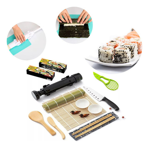 Set De 14 Piezas Onigiri Molde Para Sushi, Cocina Japonesa.