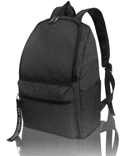 Mochila Omouboi Para Laptop Impermeable Negra Escolar