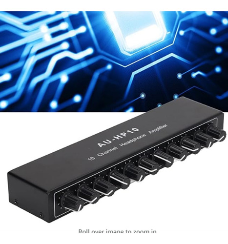 Amplificador De Audio Au-hp10 Para Auriculares De 10 Canales