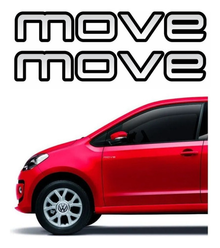 Par Adesivos Para Volkswagen Up Move 16543 Cor Cinza/preto