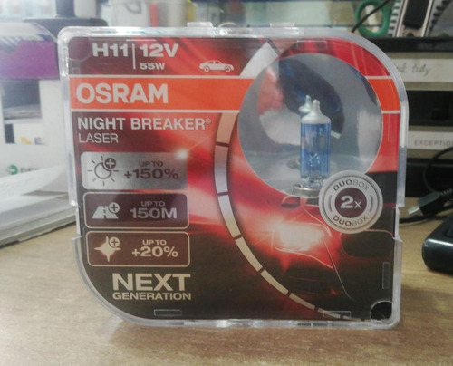 Bombillos Osram H11 Night Breaker Laser Next Generation 150%
