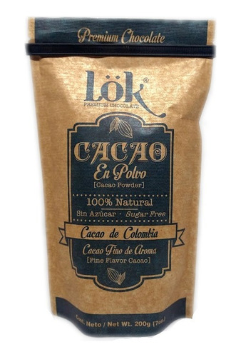 Cacao En Polvo 100 % Natural - g a $104