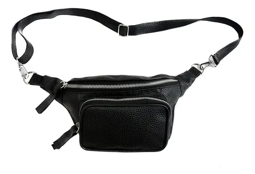 Riñonera cuero negra hombre sale