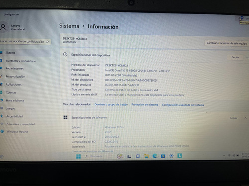 Laptop Lenovo Thinkpad X270 Ci5 | 512gb Ssd | 16gb | Win11+o Negro (Reacondicionado)
