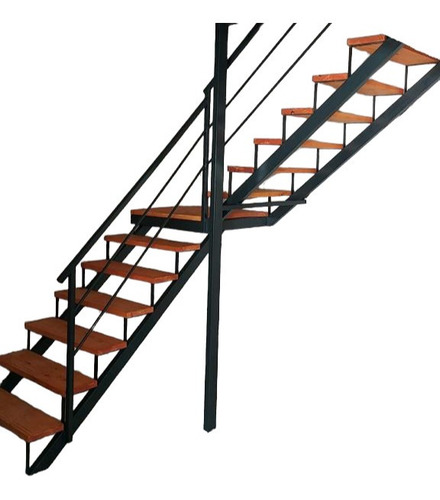 Escaleras Interiot Y Exterior 3990 Hierro Y Madera