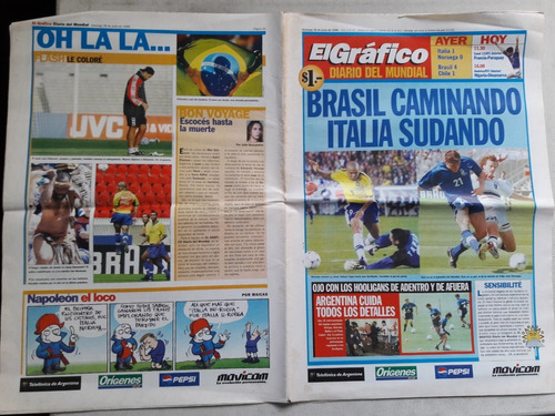 Revista El Gráfico Diario Del Mundial Nº 27 Junio 1998 - Arg