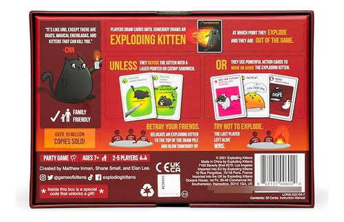 Exploding Kittens - Juego De Cartas Estrategia Asmodee