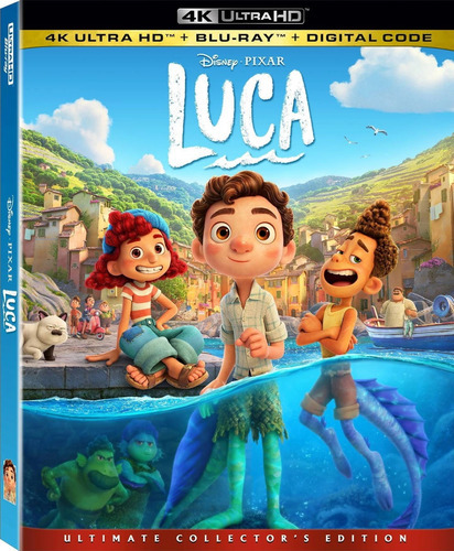 Luca Disney Pixar Pelicula 4k Ultra Hd + Blu-ray