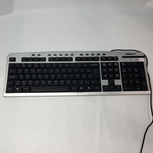 Teclado Usb Multimídia Bright Cinza