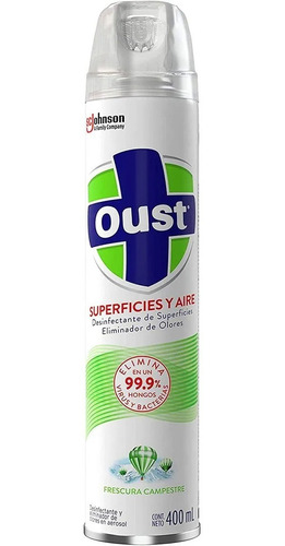 Spray Oust Desinfectante 400 Ml Elimina 99.9% Virus