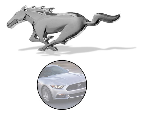 Emblema De Metal Delantero Mustang Varios Modelos Cromado
