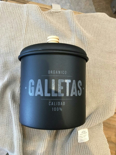 Imagen 2 de 3 de Tarro Galletas Grande Blanco O Negro Diseño Y Deco