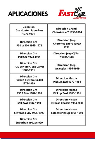 1 Amortiguador Direccion Gm C15 C20 C25 C1500 1973 A 1999
