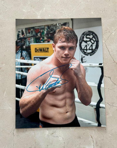 Foto Firmada Saul Canelo Álvarez Wbc Campeón Box Boxeo Mex