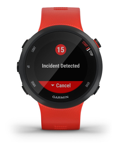 Smartwatch Garmin Forerunner 45 1.04" caja 42mm  negra, malla  roja lava de  silicona