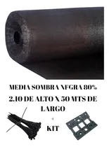 Comprar Rollo Media Sombra Reforzada Al 80% 2x50mts Negra + Kit Inst