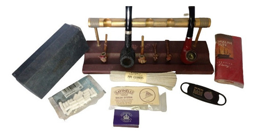 Imagen 1 de 10 de Kit Porta Pipa, Pipa Savinelli Y Colección Y Mas