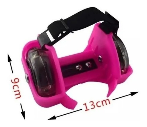 Imagen 3 de 3 de Patines Ajustable Flashing Rollers Luz Led 2 Ruedas Zapato