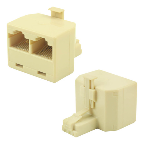 10x Conector Duplicador Cabo De Rede Rj45 2 Fêmea X 1 Macho