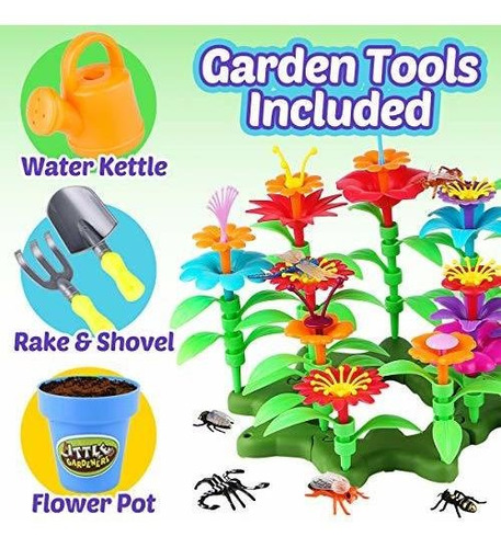 Imagen 5 de 6 de Goodyking Flower Garden Building Toys Para Niñas Y Niños - S