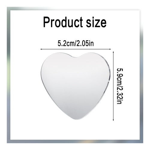 4 Pcs Espejo De Punto Ciego Del Corazón, Ángulo Ajustable De