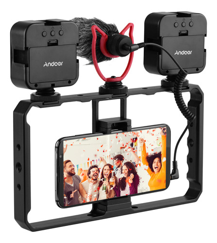 Agarre Compatible Con Phone Rig Vlog Para Filmación De Pelíc