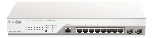 Conmutador D-link Poe+ De 10 Puertos Gigabit Ethernet Nuclia