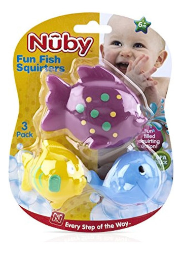 Nuby - Paquete De 3 Divertidos Peces Squirter, Juguetes Para