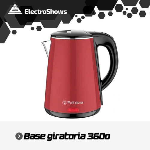 Pava Eléctrica Westinghouse 2lts 1500 Watts Acero Inoxidable