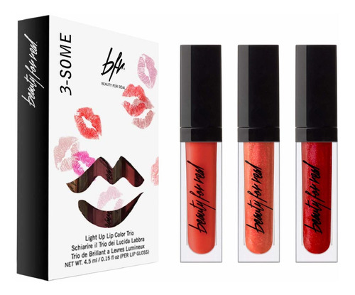 Beauty For Real 3-some Lip Trio, So Hot - Incluye Crema De .