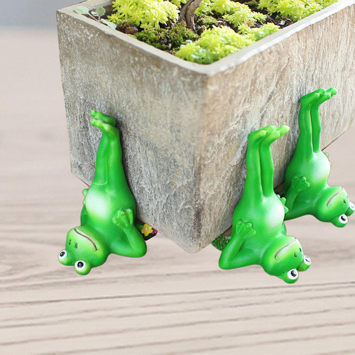 3x Figuras En Miniatura De Rana Adornos De Mesa De Mesa