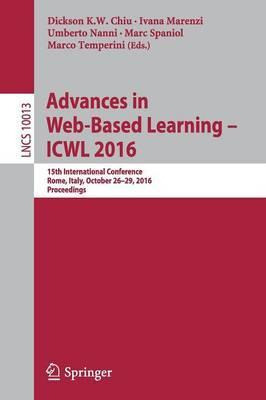 Libro Advances In Web-based Learning - Icwl 2016 : 15th I...