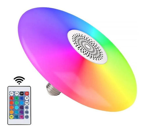 Ampolleta Parlante Bluetooth Colores Rgb Ufo Con Control