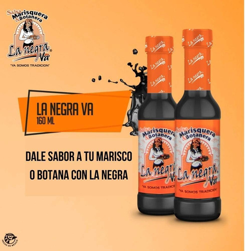 24 Pack Salsa La Negra Va Marisquera Sinaloense 160ml C/u