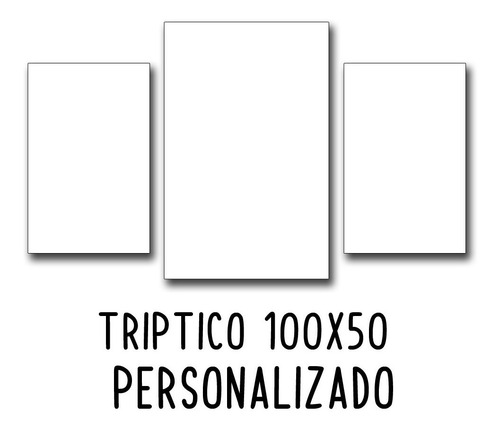 Cuadros Personalizados Con Tu Foto Triptico 100x50 Tela