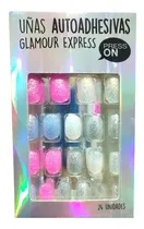 Comprar Uñas Press On Autoadhesivas Infantil Glitter Rosa Thelma