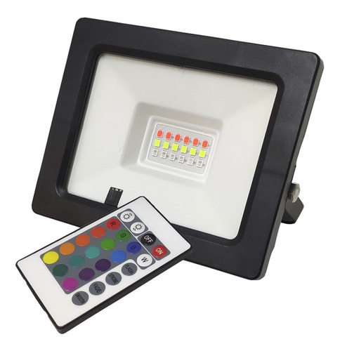 Reflector Led Rgb Exterior 20w + Control Remoto King