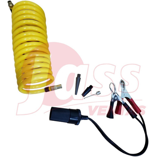 Imagen 3 de 7 de Compresor Aire Doble 2 Piston / Cilindro 12v Metal Auto 4x4 Con Ficha De Encendedor