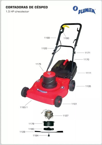 Turbina Para Cortadoras De Cesped Plumita 1180