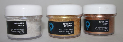 Imagem 3 de 4 de 3 Pigmentos Perolados P/ Resina Epóxi / Poliéster E Plastico
