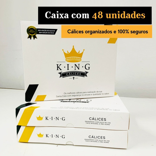 Imagem 2 de 2 de Cálice Pão E Vinho Recipiente Fechado E Higiênico Kit 48 Un
