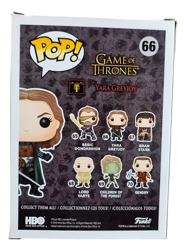 Funko #66 Yara Greyjoy - Game Of Thrones - Nuevo