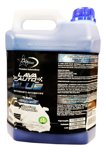 Lava Auto Blue Azul 1:200 Carnaúba Ortemax 5 Litros Snow 