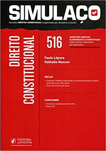 Livro Direito Constitucional - Simulaço - Paulo Lépore E Nathalia Masson [2016]