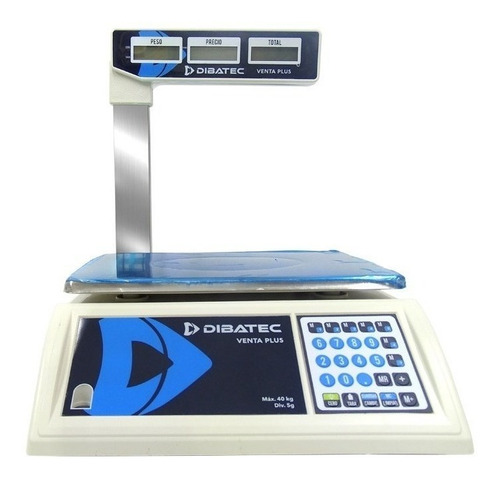 Báscula comercial digital Dibatec Venta Plus 40kg con mástil 110V 32 cm x 23 cm